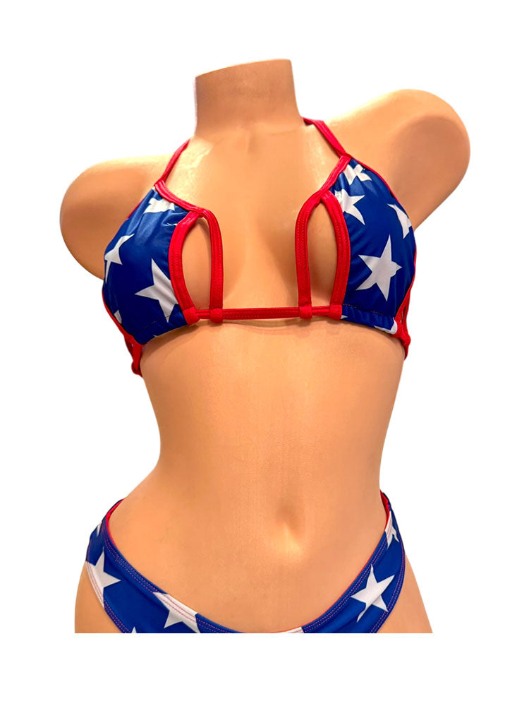 HAZEL STAR TOP - BLUE/WHITE/RED