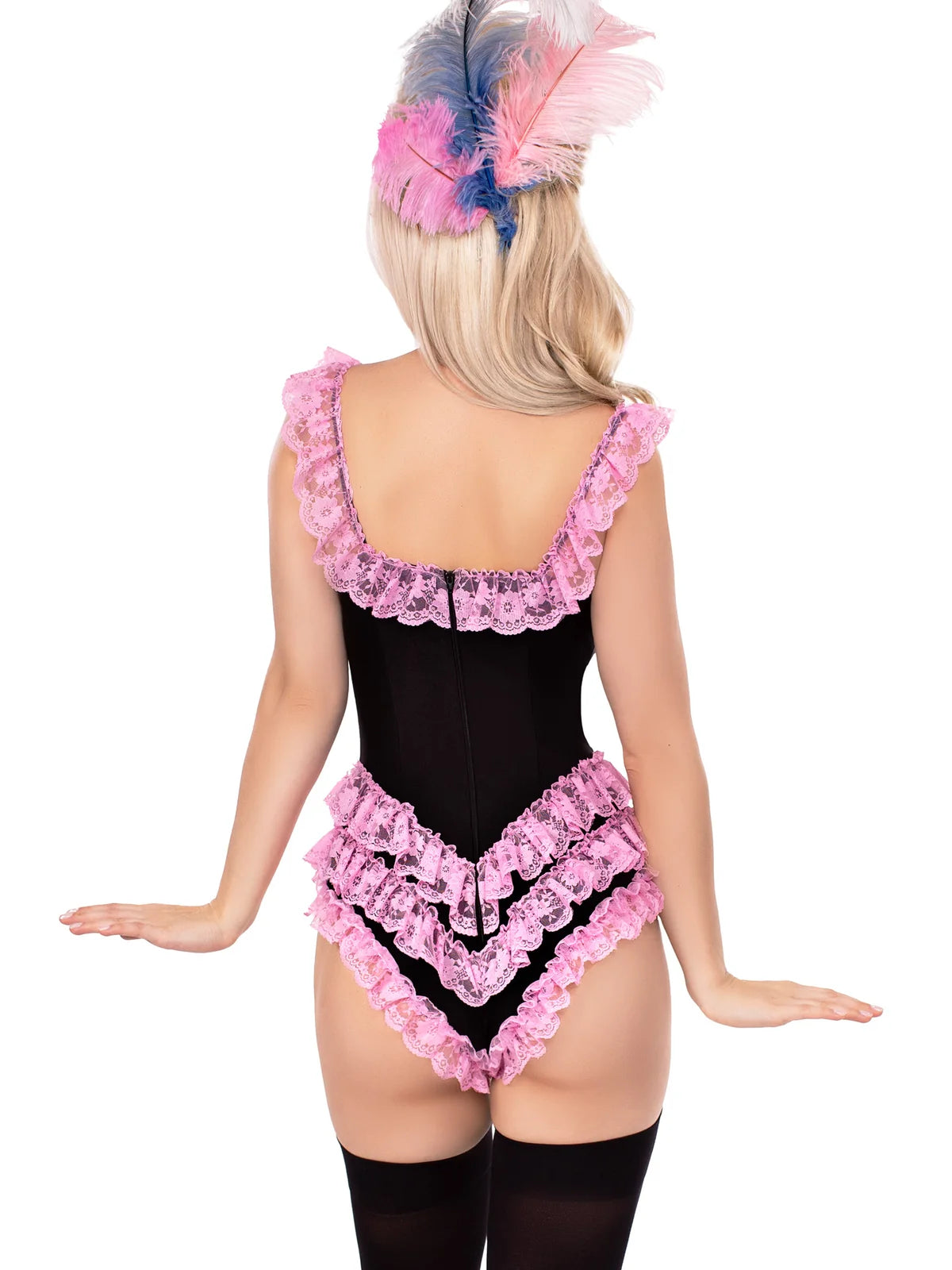 RUFFLE BODYSUIT WITH BONING