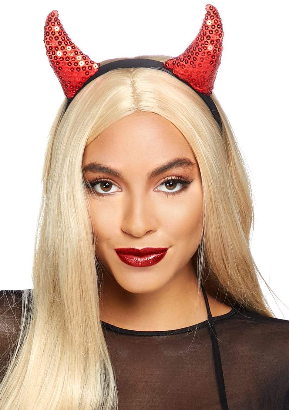 SEQUIN DEVIL HORN HEADBAND