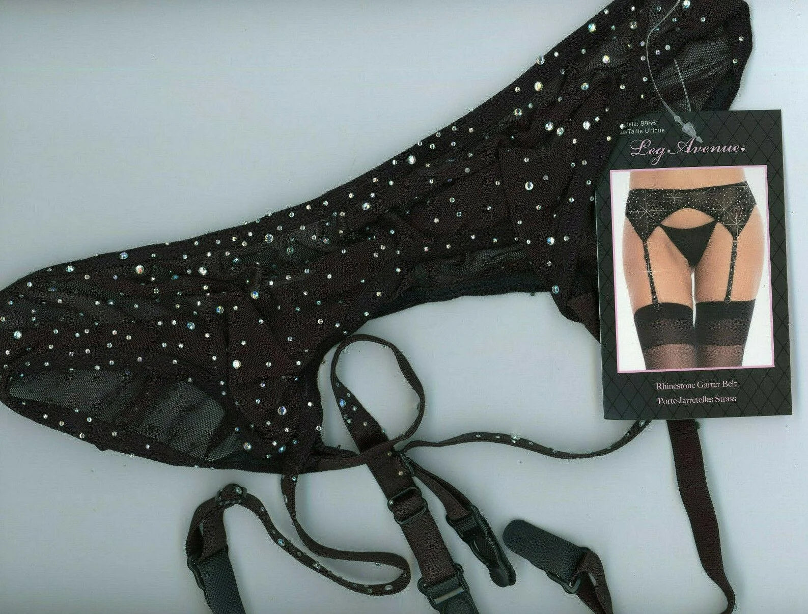 RHINESTONE HOODED FISHNET TEDDY