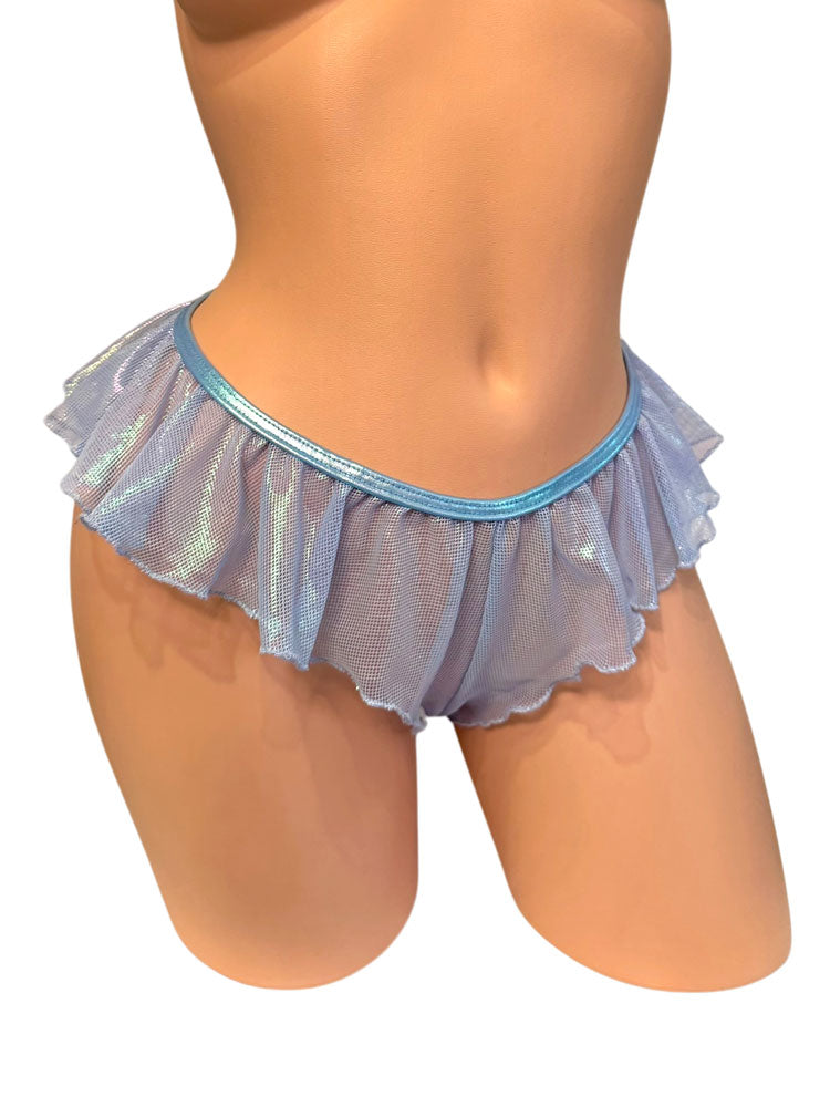 COATED FISHNET FLUTTER SHORT