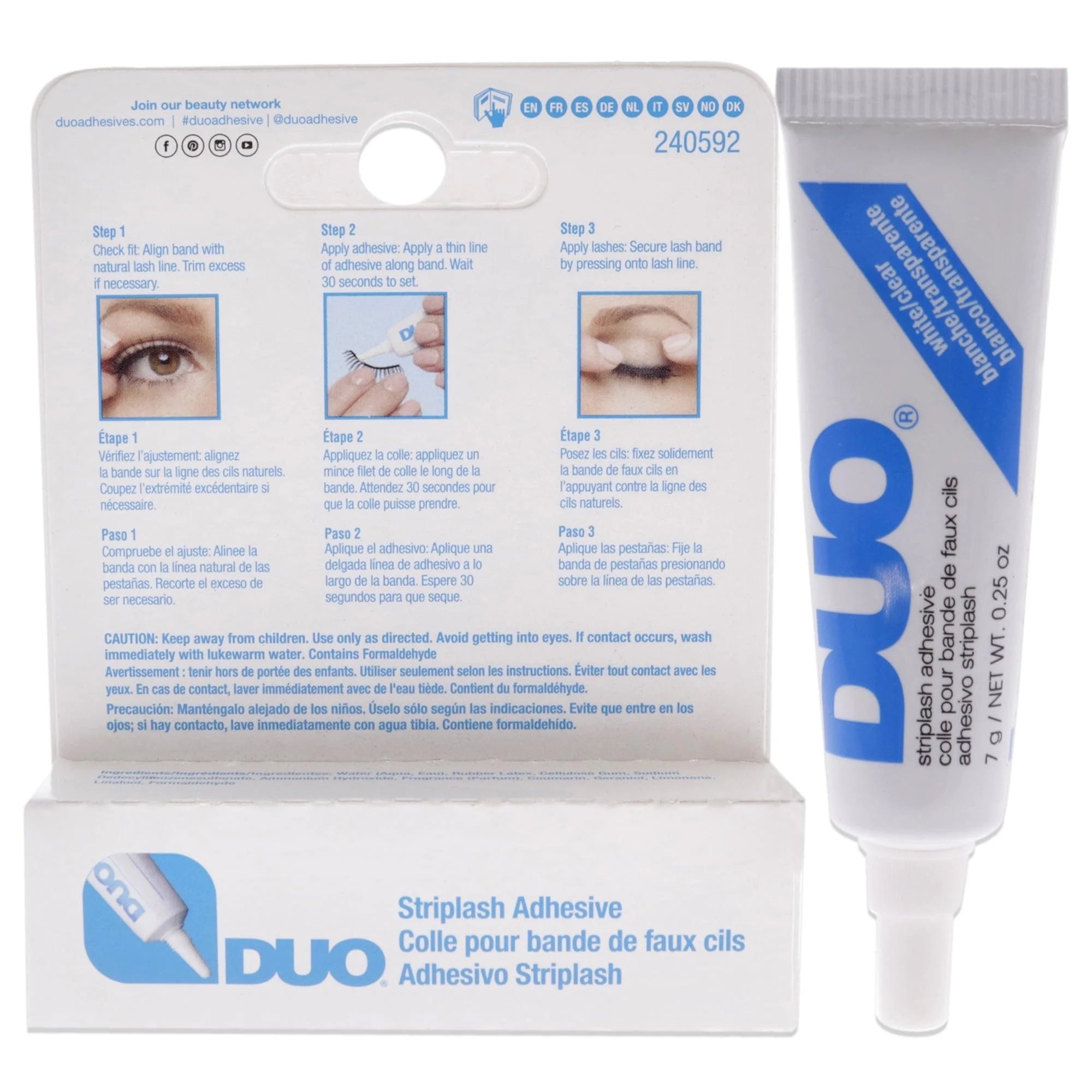 DUO STRIP LASH ADHESIVE WHITE/CLEAR